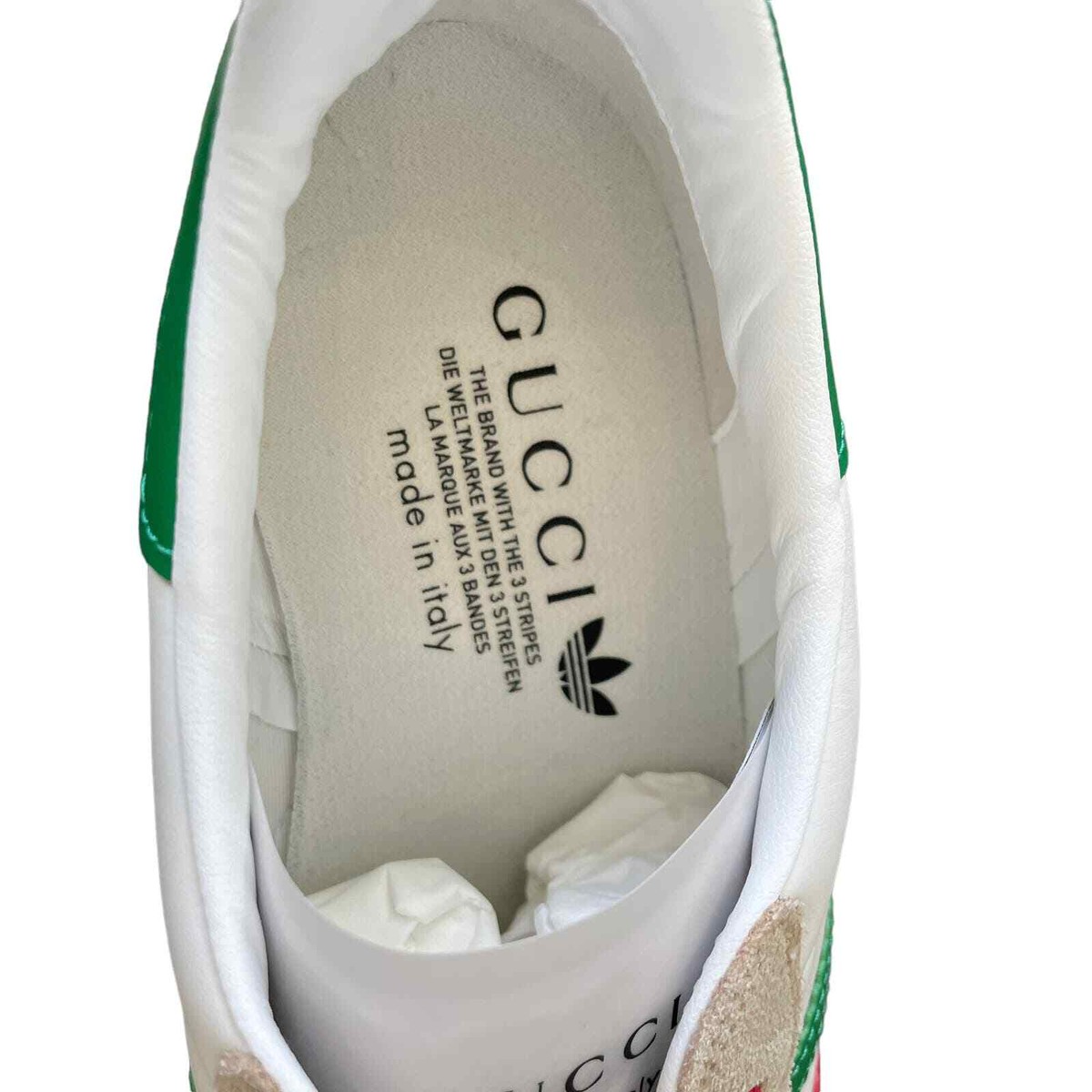 Adidas x Gucci Wedge Gazelle Platform Sneakers in White