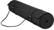 Essentials Premium Yoga Mat with Yoga Mat Carrier Sling 72"L X 24"W X 1/4 Inch