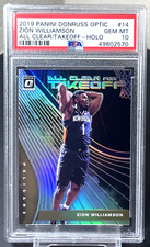 ( PSA 10 ) Zion Williamson 2019-20 Donruss Optic RC All Clear For Takeoff Holo