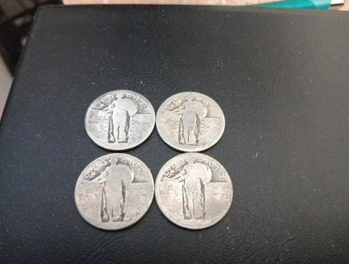 Standing Liberty Quarter No-Date Lots Of 4