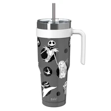 Zak Designs 40oz Halloween Straw Handle Tumbler, Double Wall Vacuum Insulate
