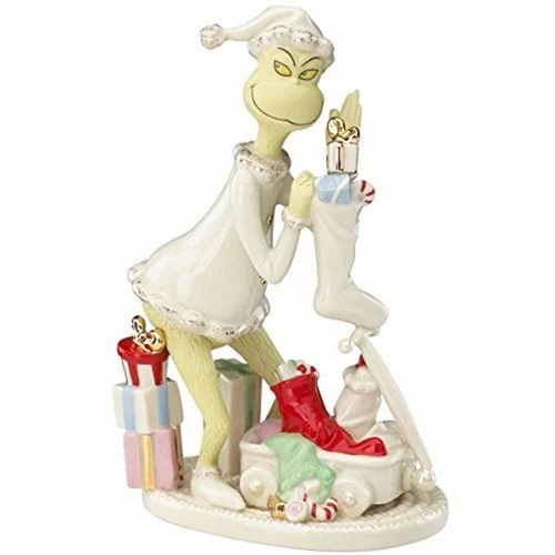 Lenox China Grinch's Wagon of Xmas Wonder Grinch Figurine MINT no box - Picture 1 of 8