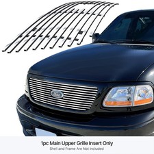 For 1999-2003 Ford F-150 Bar Style Upper Stainless Chrome Billet Grille Insert For 1999-2003 Ford F-150 Bar Style Upper Stainless Chrome Billet Grille Insert