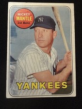 1969 Topps Set-Break #500 Mickey Mantle HOF NY Yankees
