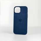 Genuine Apple IPhone 15 Silicone Case MagSafe midnight Blue