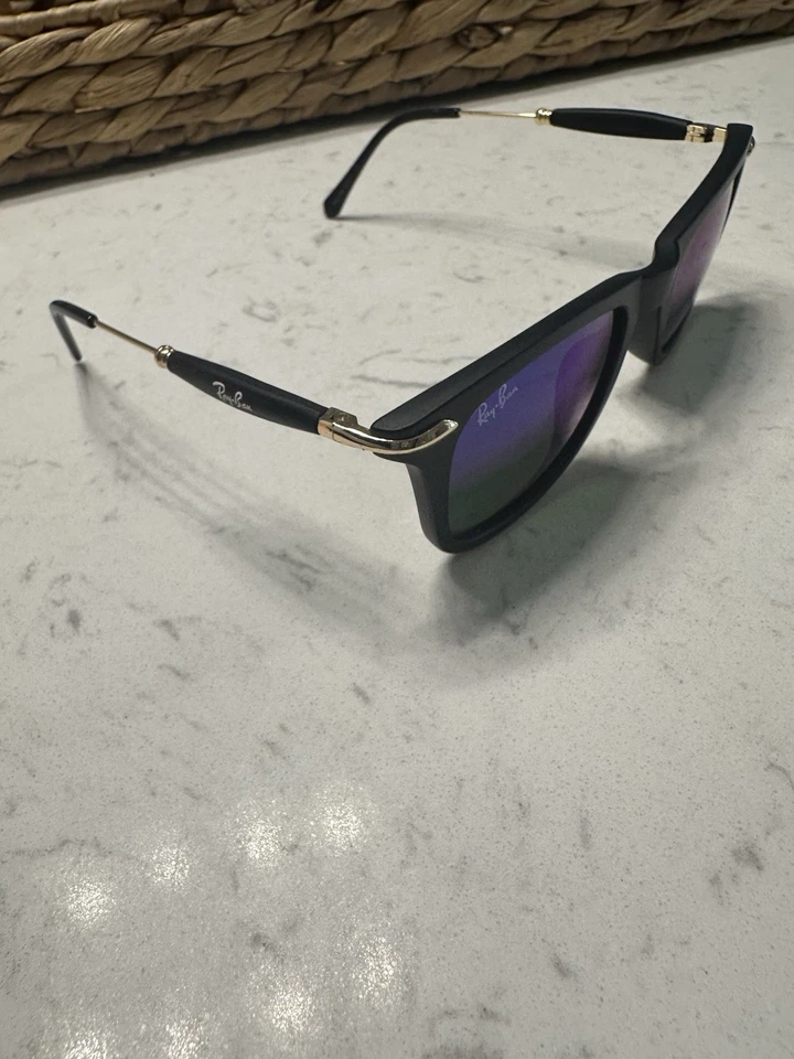 Gafas de sol Ray-Ban para mujer polarizadas doradas/recortadas RB2148 Foto 2 de 4