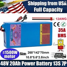 48V 20Ah Lithium ebike Battery for 200W-1500W ebike Bicycle Electric Scooter 35A