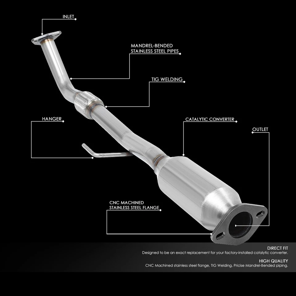 ДЛЯ 97-01 TOYOTA CAMRY SOLARA 2,2 Л КАТАЛИТИЧЕСКИЙ НЕЙТРАЛИЗАТОР ГИБКИЙ КОМПЛЕКТ ВЫХЛОПНЫХ ТРУБ - Изображение 2 из 4