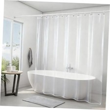Plastic Shower Liner Clear - PEVA Waterproof 54"W x 72"L Pack of 1 Clear 8g