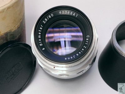 CARL ZEISS JENA Biometar 80mm f/2.8 Praktina Mount (with metal silver finish)
