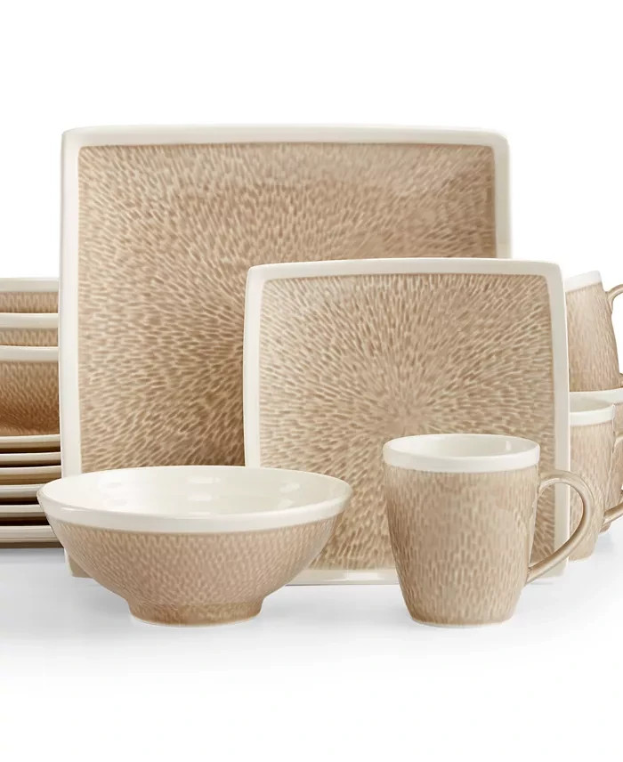 Sango Vega Taupe 16-Pc. Set, Service for 4