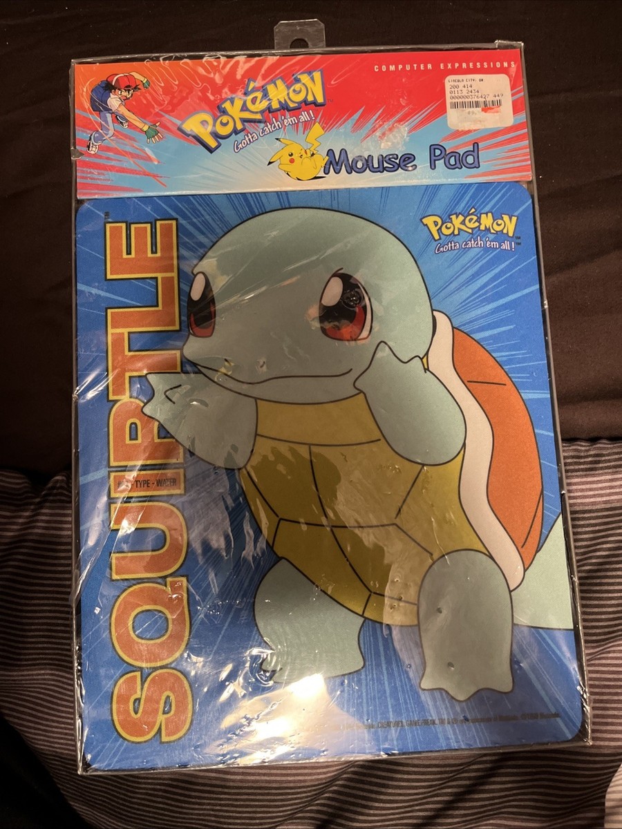 squirtle card sleeves Vintage Pokemon 1999 Official Nintendo Squirtle Mouse Pad New In Factory  Wrap!