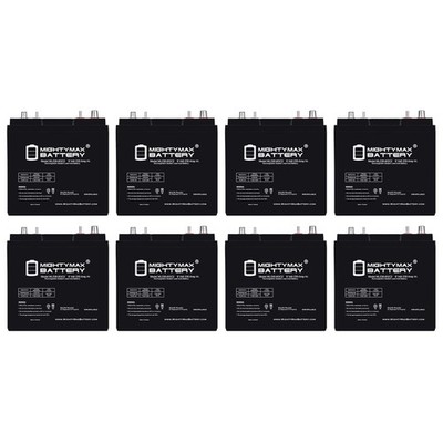 Mighty Max 6V 230AH Dual Terminal Replaces Cushman Shuttle 2 Transport - 8 Pack