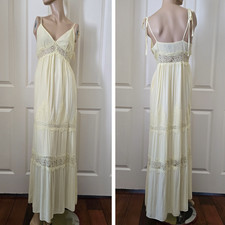 Forever 21 Lace Trimmed Maxi Dress SZ M