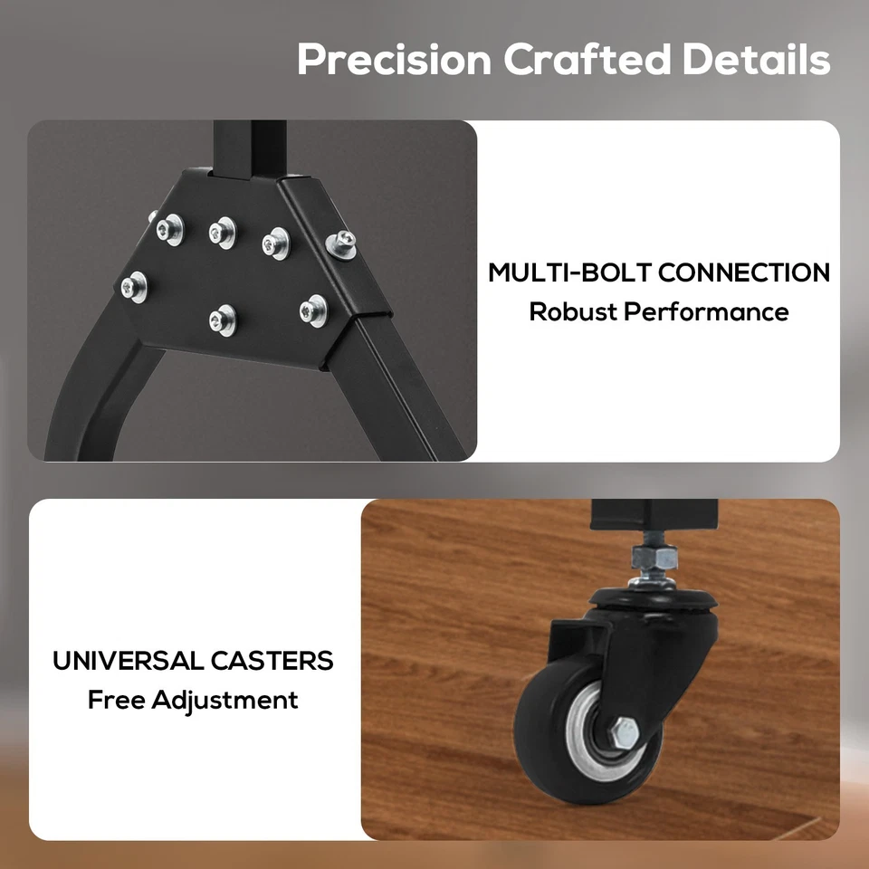 Zootopo Triple Monitor Stand With Locking Wheels For Any Racing Sim Cockpit - Image 4 of 4