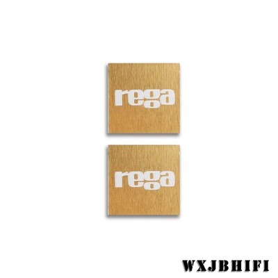 Rega Turntable For Dust Cover Aluminum Logo Badge 14.5mm(0.57''X14.5mm(0.57'' gold