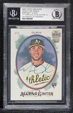 BAS 2020 Topps Archives Signature Series 1/1 Matt Olson BGS Authentic Auto ow6
