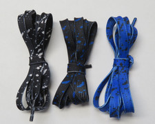 FLAT with Colorful Print Quality Athletic SHOE LACES Strings Lot of 3 Pairs