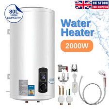 80L Vertical Electric Storage Water Heater 2000W Hot water Cylinder UK