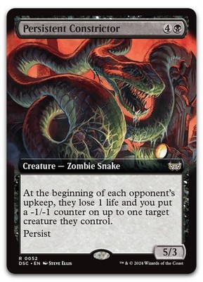 Persistent Constrictor (Extended Art) #52 (NM) Duskmourn DSC Magic MTG