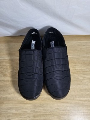 FLEXUS SPRING STEP Mella Quilted Nylon Cleat Comfort Shoes Size 9.5-10 Black