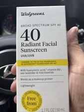 Walgreens 40 invisible facial sunscreen SPF 40, 1.7 oz