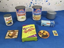 VIntage Pretend Play Can Cardboard Food lot