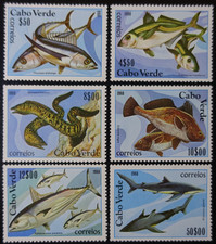 TIMBRES du CAP VERT - POISSONS N°425/430 NEUF ** LUXE MNH