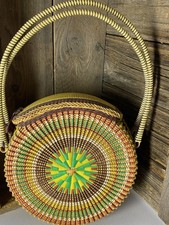 Vintage Woven Circular Purse See Pictures Details