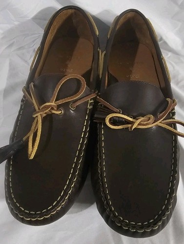Mocasines Polo Ralph Anders de cuero marrón para hombre talla 14 nuevos sin defecto de caja - Imagen 2 de 10