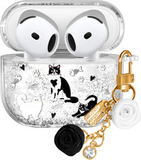For Apple for Airpods 4 Case - Women Girls Cute Girly Kawaii 4Th Generation for