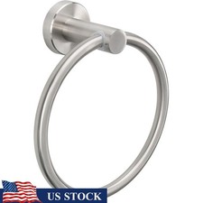 Rustproof Bathroom Towel Ring Stainless Steel Modern Design Easy Installation US
