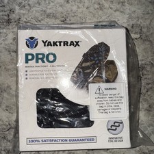 Yaktrax Pro Traction Shoe/Boot Shaped Coil Design Black Size Small