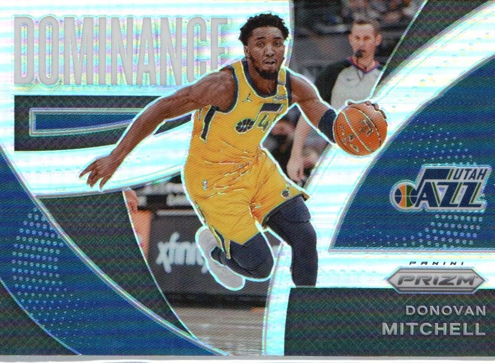 2021-22 Panini Prizm #11 Donovan Mitchell Dominance Prizms Silver