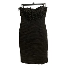 Romeo And Juliet Couture Ruched Bodycon Party Dress size M Black Strapless