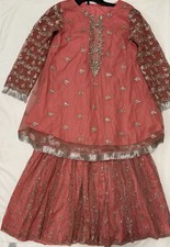 SALWAR KAMEEZ PAKISTANI INDIAN WEDDING PARTY WEAR DRESS BOLLYWOOD SHARARA 12/14