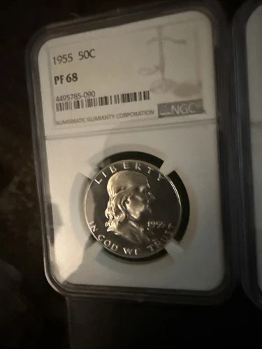 1955 To1963 Franklins Pf68 Plus ungraded1956 Type 1 With Coin Holder