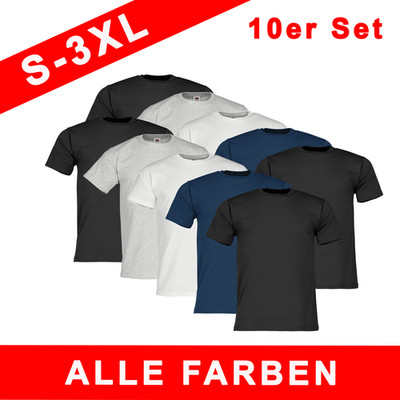 Fruit of the Loom 10er Pack Heavy Cotton T-Shirt Herren | S-3XL | Baumwolle