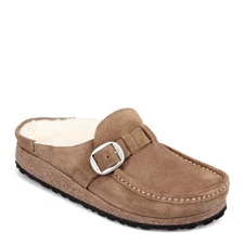 Birkenstock Buckley Shearling Narrow Unisex Slip On Shoes Size 10, Color: Tea