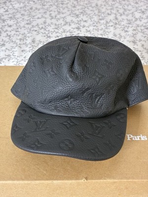 Louis Vuitton Baseball Cap Leder Schwarz Monogramm Verstellbar Gefüttert TU