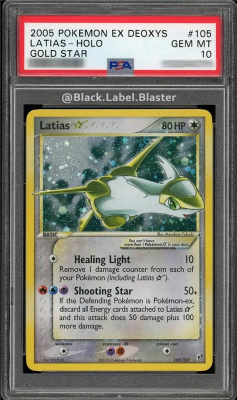 2005 Pokémon Gold Star Latias Deoxys EX Holo #105 - PSA 10 - GEM