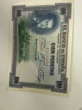 Spain Hundred Pesetas Circulated Paper Money Spanish Currency Memorabilia Felipe