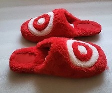 Wondershop Target Exclusive Red Bullseye Slippers: Women s Size 9/10 L Men 7/8