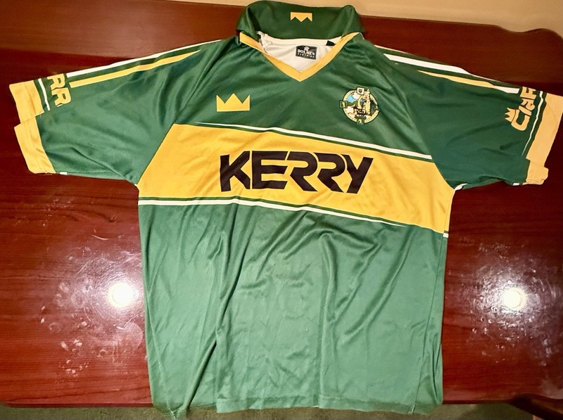 Dolmen Clothing Kerry GAA Gaelic Football Jersey Green Yellow Large Breathable