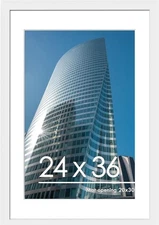 PEALSN 24x36 Poster Frame, Display Pictures 20 x 30 with Mat or 24 x 36 Without 