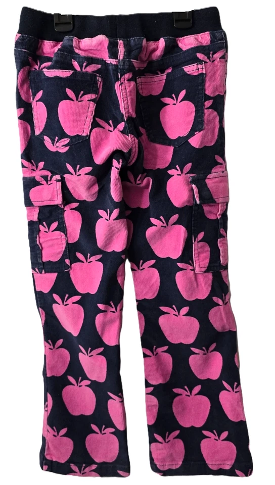 Pantalones de pana Mini Boden Apple 8 años cintura elástica bolsillo de carga azul rosa escuela Foto 2 de 4