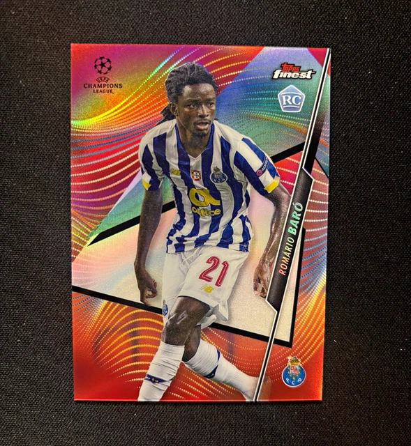 Topps Finest 2020-21 UCL Romario Baro Porto #35 Red Refractor /5 Rookie Card