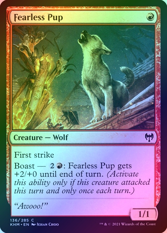 Fearless Pup Foil (136) Kaldheim KHM MTG Magic