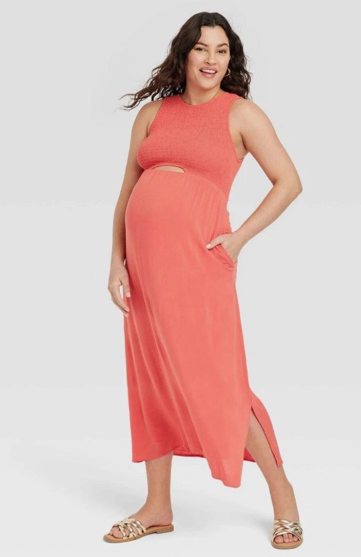 Orange Maxi Maternity Dresses for sale | eBay