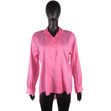 MCQ by ALEXANDER MCQUEEN Women's Pink Shirt Dress Sheer Tunic Oversized It 42